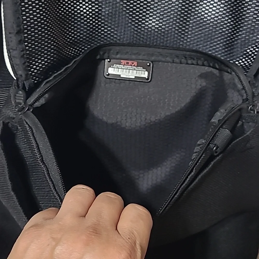 TUMI Alpha Flap Body Bag Black In Canvas Material